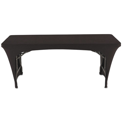 Table Covers & Skirts | Iceberg 16541 iGear 30 in. x 72 in. Polyester/Spandex Fabric Table Cover - Black image number 0
