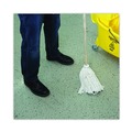 Mops | Boardwalk BWK112R 12 oz. White Rayon Head 48 in. Oak Wood Handle Deck Mops (6/Pack) image number 3