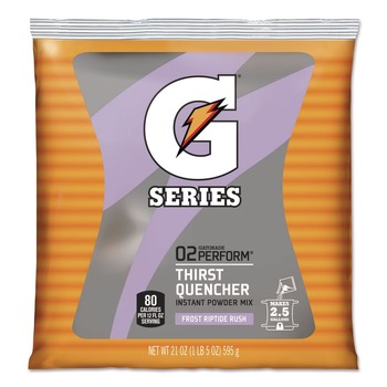 Gatorade QUA33673 G Series 21 oz. Powder Drink Mix Pouches - Riptide Rush (Carton of 32 Each)