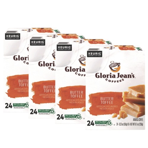 Coffee - Caffeinated | Gloria Jean's 5000330066 Coffee K-Cups - Butter Toffee (96/Carton) image number 0