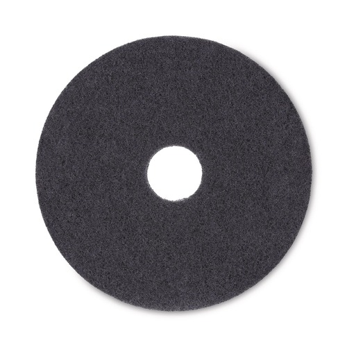 Floor Pads-Stripping | Boardwalk BWK4016BLA 16 in. Diameter Stripping Floor Pads - Black (5/Carton) image number 0