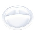 Perforated Roll & Hand Towels | SCT 18163WPF 10 in. Diameter 3-Compartment ChampWare Molded Fiber Plate Tableware - White (500/Carton) image number 1