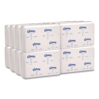 PERFORATED ROLL AND HAND TOWELS | Kleenex 01890 9.2 in. x 9.4 in. 1-Ply Multi-Fold Paper Towels - White (2400/Carton)