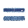 Mop Heads | Boardwalk BWK1148 48 in. x 5 in. Cotton/Synthetic Blend Dust Mop Head - Blue image number 1