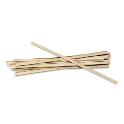 Straws/Stems/Sticks | AmerCareRoyal R810 5.5 in. Wood Coffee Stirrers (10000/Carton) image number 0