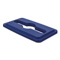 Waste Receptacle Lids | Suncast Commercial TCNLID03BLD 11.87 in. x 20.25 in. x 1.35 in. 23-Gallon Resin Slim Trash Can Paper Recycling Lid - Blue image number 0