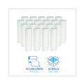 Low-Density Trash Bags | Boardwalk H6036MWKR01 30 in. x 36 in. 30 gal. 0.5 mil Perforated Roll Low-Density Waste Can Liners - White (200/Carton) image number 6