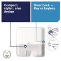Towel Dispensers | Tork 553120 Xpress 11.9 in. x 4 in. x 11.6 in. Mini Multifold Hand Towel Dispenser H2 - White image number 3