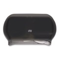 Toilet Tissue Dispensers | Tork 59TR 12.75 x 5.57 x 8.25 Twin Standard Roll Bath Tissue Dispenser - Smoke (1/Carton) image number 0