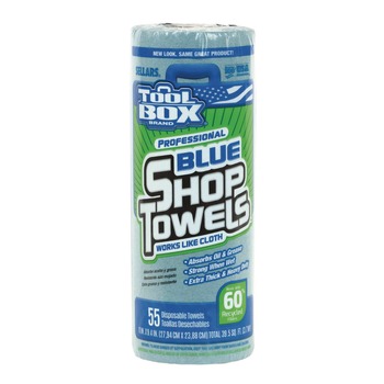 Sellars 54400 1-Ply 11 x 9.4 TOOLBOX Shop Towels - Blue (30/Carton)