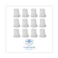 Mop Heads | Boardwalk BWK2016R #16 Cut-End Standard Head Rayon Fiber Mop Head - White (12/Carton) image number 3