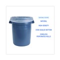 High-Density Trash Bags | Boardwalk Z6037XNKR01 30 in. x 37 in. 30 Gallon 16 mic High Density Industrial Coreless Roll Can Liners - Natural (500/Carton) image number 6