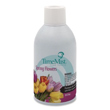 TimeMist 1042712 6.6 oz. Aerosol Spray Premium Metered Air Freshener Refills - Spring Flowers