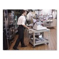Carts | Rubbermaid Commercial FG450500BLA 19.19 in. x 37.88 in. x 33.33 in. 500 lb. Capacity Plastic Flat Shelf Utility Cart - Black image number 6