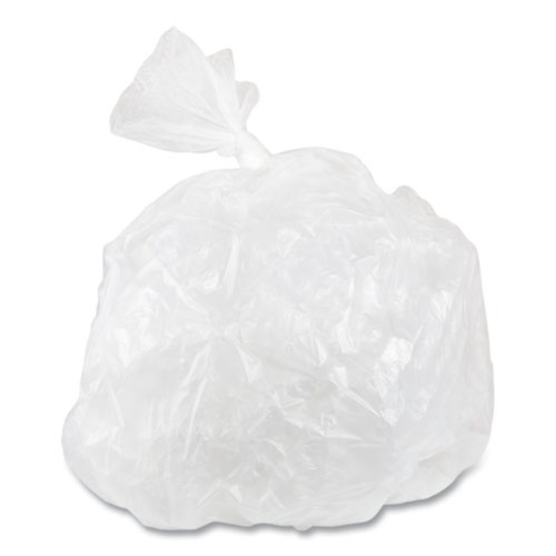 High-Density Trash Bags | Inteplast Group VALH2433N8 High-Density 16 Gallon 24 in. x 31 in. Commercial Can Liners - Clear (1000/Carton) image number 0