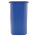 Indoor Waste Receptacles | Rubbermaid Commercial FG295673BLUE 28.13-Quart Rectangular Deskside Recycling Container - Medium, Blue image number 2