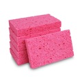 Sponges | Boardwalk A21BWK 0.9 in. Thick 3.6 in. x 6.5 in. Cellulose Sponges - Small, Pink (2/Pack, 24 Packs/Carton) image number 0