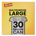 Drawstring & Kitchen Bags | Glad 78966 Guaranteed Strong 30 in. x 33 in. 1.05 mil 30 Gallon Three-Ply Large Drawstring Trash Bags - Black (168/Carton) image number 7