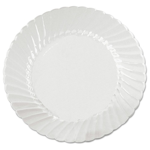 Plates | WNA WNA CW9180 9 in. Diameter Plastic Classicware Plates - Clear (18/Bag, 10 Bags/Carton) image number 0
