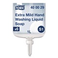 Soap Refills | Tork 400029 1L Refill Unscented Premium Extra Mild Soap (6/Carton) image number 1