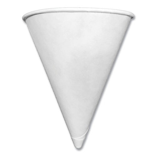 Cups | Coffee Pro CPCONE4 4 oz. Paper Cone Cups - White (5000/Carton) image number 0