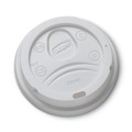 Cup Lids | Dixie DL9540 10 oz. Sip-Through Hot Drink Dome Lids - White (100/Pack) image number 0