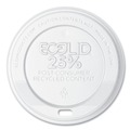 Cup Lids | Eco-Products EP-HL16-WR EcoLid 25 Percent Recycled Content Plastic Hot Cup Lid Fits 10 oz. to 20 oz. Hot Cups - White (1000/Carton) image number 1