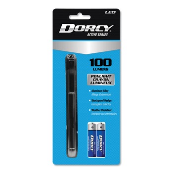 DORCY 411218 100 Lumen LED Penlight with 2 AAA Batteries - Silver