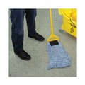 Mop Heads | Boardwalk BWK903BL Loop-End Cotton with Scrub Pad Mop Head - Large (12/Carton) image number 8
