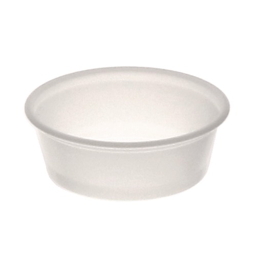 Cups | Pactiv Corp. SPP150 1.5 oz Plastic Portion Cup - Translucent (2500/Carton) image number 0