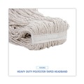 Mop Heads | Boardwalk BWK432C 32 oz. Pro Loop Web/Tailband Premium Standard Mop Head - White (12/Carton) image number 5