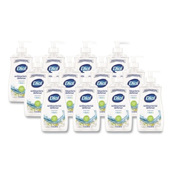Dial 17000 20940 11 oz. Antibacterial Liquid Hand Soap - White Tea Scent (12/Carton)