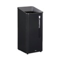 Indoor Waste Receptacles | Rubbermaid Commercial 2078988 Sustain 23 gal Metal/Plastic Decorative Refuse with Recycling Lid - Black image number 1