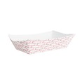 Food Containers & Lids | Boardwalk BWK30LAG500 5 lbs. Capacity Paper Food Baskets - Red/White (500/Carton) image number 0