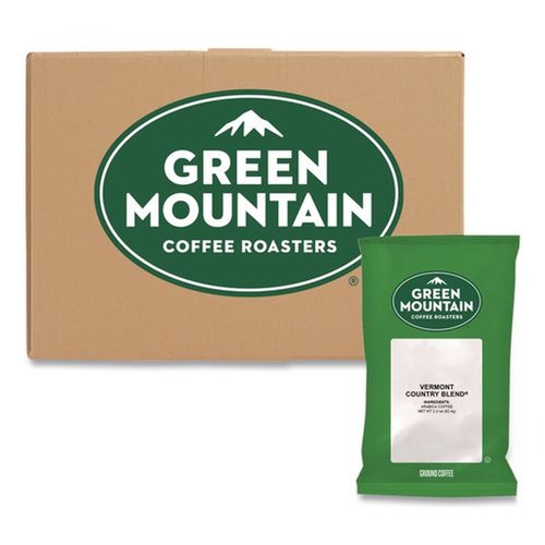 Coffee - Caffeinated | Green Mountain Coffee 5000345756 2.2 oz Coffee Fraction Packs - Vermont Country Blend (100/Carton) image number 0