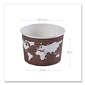 Food Containers & Lids | Eco-Products EP-BSC8-WA 8 oz 3.04 in. Diameter x 2.3 in. h World Art Renewable and Compostable Paper Food Container - Brown (1000/Carton) image number 2