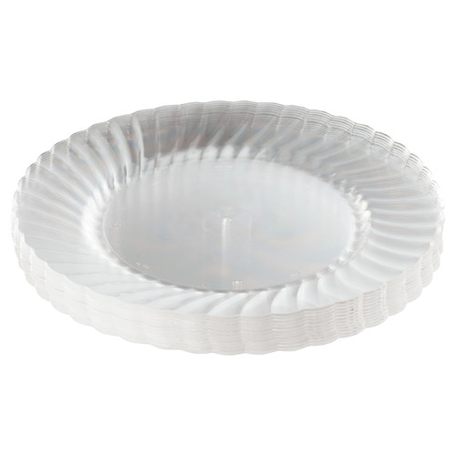 Plates | WNA RSCW91512 9 in. Diameter Classicware Plastic Plates - Clear (12/Pack, 15 Packs/Carton) image number 0