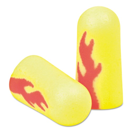 Ear Protection | 3M 312-1252 E A Rsoft Blasts Uncorded Foam Earplugs - Yellow Neon/Red Flame (200/Box) image number 0