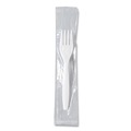 Disposable Forks | SOLO MOW1-0007 Individually Wrapped Regal Mediumweight Plastic Cutlery Fork - White (1000/Carton) image number 0