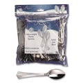 Disposable Spoons | WNA WNA REF320SP 6.25 in. Reflections Heavyweight Plastic Utensils Spoon - Silver (320/Carton) image number 2