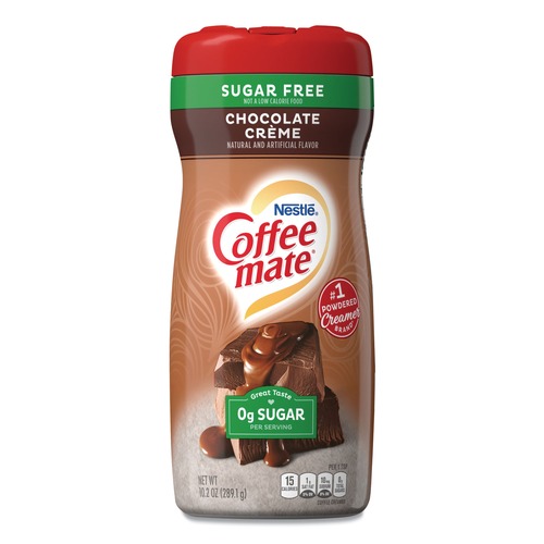 Creamers | Coffee-Mate 12175855 10.2 oz Canister Powdered Creamer - Sugar Free Chocolate Cream image number 0