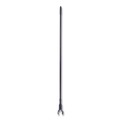 Handles & Braces | Carlisle 3697000 1 in. Diameter x 60 in. Vinyl Coated Jaw Style Metal Mop Handle - Black image number 1