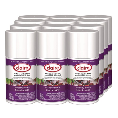Air Fresheners & Odor Eliminators | Claire 1000003935 7 oz. Aerosol Spray Metered Air Freshener - Mulberry Scent (12/Carton) image number 0