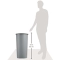 Indoor Waste Receptacles | Rubbermaid Commercial FG354600GRAY 22 Gallon Round Plastic Untouchable Waste Container - Gray image number 2
