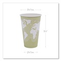 Cups | Eco-Products EP-BHC16-WAPK 16 oz. World Art Renewable and Compostable Paper Hot Cups - Moss (50/Pack) image number 1