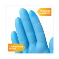 Food Service Disposable & Single Use Gloves | Ansell 54188 4 mil Thick 9.5 in. Long Powder-Free G10 Comfort Plus Blue Nitrile Gloves - Large, Light Blue (100/Box, 10 Boxes/Carton) image number 6