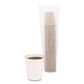Boardwalk BWKWHT8HCUP 8 oz. Paper Hot Cups - White (20 Cups/Sleeve, 50 Sleeves/Carton)