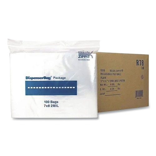 Food & Utility Bags | Fantapak MGP MGZ2P0708 7 in. x 8 in. 32 oz. Plastic Zipper Bags - Clear (1000/Box) image number 0