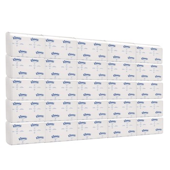 PERFORATED ROLL AND HAND TOWELS | Kleenex 13254 9.4 x 12.4 in. Premiere Folded Towels - White (120/Pack, 25 Packs/Carton)