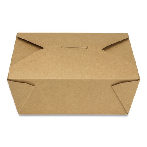 Food Containers & Lids | GEN KS10124 Reclosable 48 oz. Paper Take-Out Box - Kraft (300/Carton) image number 0